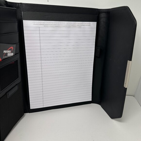 Business Portfolio Organizer Padfolio Black Leatherette Folder A4 Executive - Picture 8 of 16